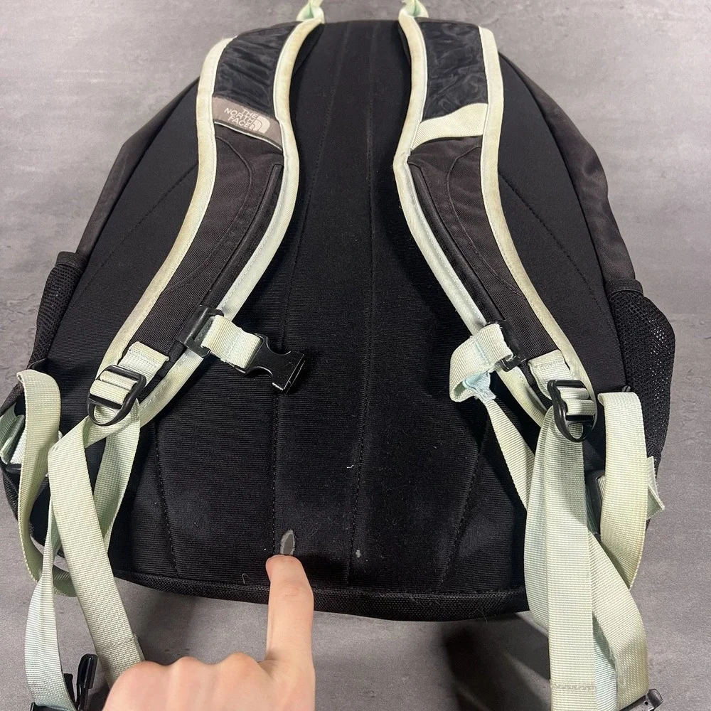 The North Face Jester II 2 Backpack‎ Book Bag Laptop Black Mint Unisex Women